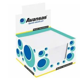 Avansas 8 x 8 cm Beyaz Küp Not Kağıdı