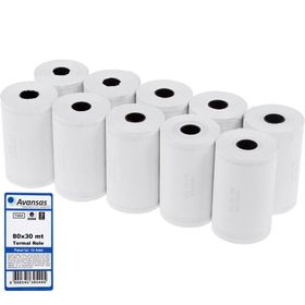 Avansas 80 mm x 30 mt 10'lu Paket 55 gr Pos Rulosu