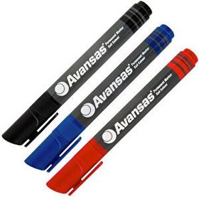 Avansas 907 3 Renk Yuvarlak Uçlu Marker Kalem Seti