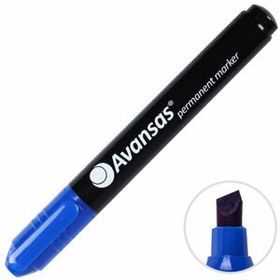 Avansas 908 Mavi Kesik Uçlu Permanent Marker Koli Kalemi