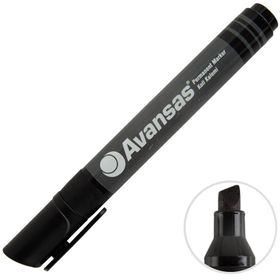 Avansas 908 Siyah Kesik Uçlu Permanent Marker Koli Kalemi