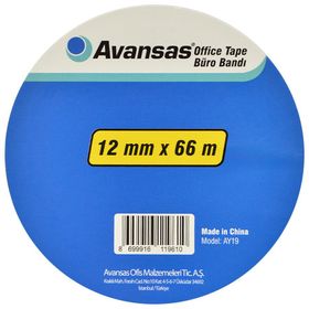 Avansas AY19 12 mm x 66 m Büro Bandı