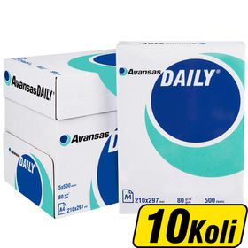 Avansas Daily A4 80 gr 10 Koli 50 Adet Fotokopi Kağıdı