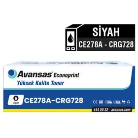 Avansas Econoprint HP CE278A 78A Canon CRG-728 Siyah Muadil Toner