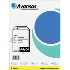 Avansas Formula 100 gr 24 cm x 32 cm 50'li Torba Zarf