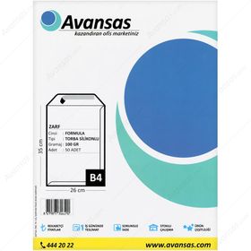 Avansas Formula 100 gr 26 cm x 35 cm 50'li Torba Zarf