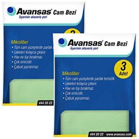 Avansas Mikrofiber 3'lü Cam Bezi