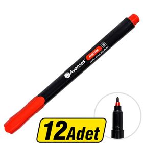 Avansas Multipen Kırmızı M Uç 12 Adet Permanent Asetat Kalem