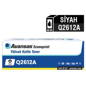 Avansas Q2612A Econoprint HP Canon FX9 FX10 Siyah Muadil Toner