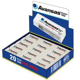 Avansas SG-20 Büyük Boy 20'li Paket Beyaz Silgi