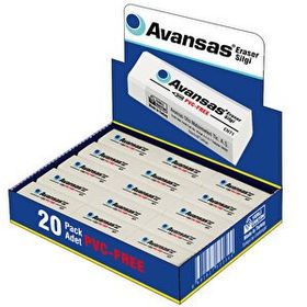 Avansas SG-20 Büyük Boy 20'li Paket Beyaz Silgi