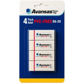 Avansas SG-20 Büyük Boy 4'lü Paket Beyaz Silgi