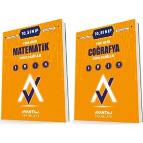 Avantaj 10. Sınıf Matematik + Coğrafya Soru Bankası Seti 2 Kitap 2023