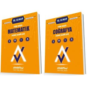 Avantaj 10. Sınıf Matematik + Coğrafya Soru Bankası Seti 2 Kitap 2023
