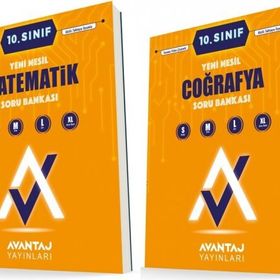 Avantaj 10. Sınıf Matematik + Coğrafya Soru Bankası Seti 2 Kitap 2023
