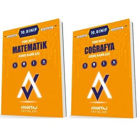 Avantaj 10. Sınıf Matematik + Coğrafya Soru Bankası Seti 2 Kitap 2023