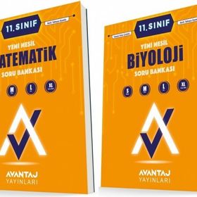 Avantaj 11. Sınıf Matematik + Biyoloji Soru Bankası Seti 2 Kitap 2023