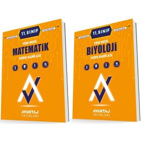 Avantaj 11. Sınıf Matematik + Biyoloji Soru Bankası Seti 2 Kitap 2023