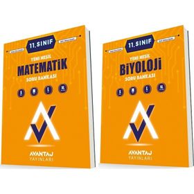 Avantaj 11. Sınıf Matematik + Biyoloji Soru Bankası Seti 2 Kitap 2023