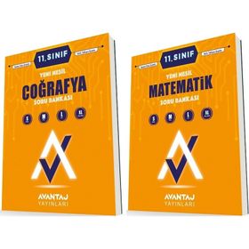Avantaj 11. Sınıf Matematik + Coğrafya Soru Bankası Seti 2 Kitap 2023