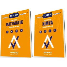 Avantaj 11. Sınıf Matematik + Kimya Soru Bankası Seti 2 Kitap 2023
