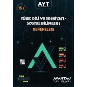 Avantaj Yayınları AYT Türk Dili ve Sosyal Bilimler 1 - 15 Deneme
