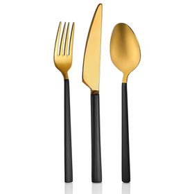 Avcı Black Mix Touch Mat 12 Adet 18/10 3 mm Paslanmaz Çelik Yemek Kaşığı