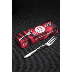 Avcı Elit 12 Adet 18/10 Paslanmaz Çelik 2.5 mm Yemek Çatalı