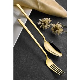 Avcı Klas Titanyum Gold 30 Parça Çatal Kaşık Takımı