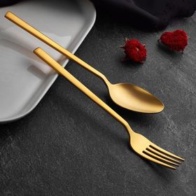 Avcı Klas Titanyum Gold 6 Adet 18/10 2.5 mm Paslanmaz Çelik Tatlı Kaşığı