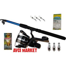 Avcı Market 3 Kamış Makine Olta Seti Çocuk Için