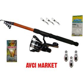 Avcı Market 5 Kıyı Balıkçılığı Için Kamış Makine Full Olta Seti