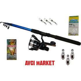 Avcı Market 6 Kıyı Balıkçılığı Için Kamış Makine Full Olta Seti
