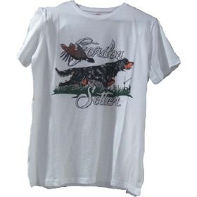 Avcı Market Gordon Setter Baskılı Kısa Kollu T-Shirt Yuvarlak Yaka - L