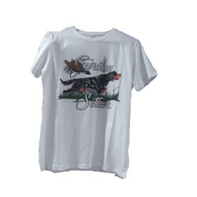 Avcı Market Gordon Setter Baskılı Kısa Kollu T-Shirt Yuvarlak Yaka - L