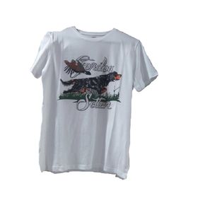 Avcı Market Gordon Setter Baskılı Kısa Kollu T-Shirt Yuvarlak Yaka - L