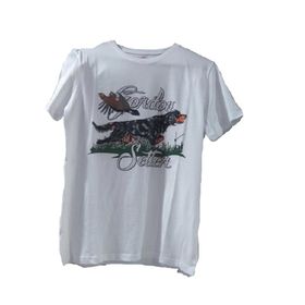Avcı Market Gordon Setter Baskılı Kısa Kollu T-Shirt Yuvarlak Yaka - L