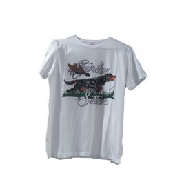 Avcı Market Gordon Setter Baskılı Kısa Kollu T-Shirt Yuvarlak Yaka - L