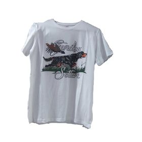 Avcı Market Gordon Setter Baskılı Kısa Kollu T-Shirt Yuvarlak Yaka - L