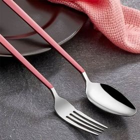 Avcı Pink Touch Mat 30 Parça 18/10 Paslanmaz Çelik Çatal Kaşık Takımı