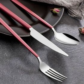 Avcı Pink Touch Mat 72 Parça 18/10 Paslanmaz Çelik Çatal Kaşık Takımı