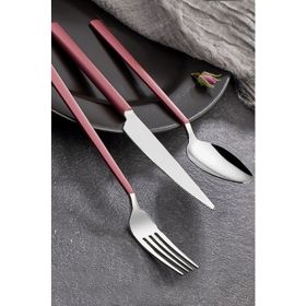 Avcı Pink Touch Mat Tek Kişilik 7 Parça Çatal Kaşık Bıçak Takımı