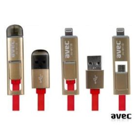 Avec AV-W118 USB-MICRO USB+IP5/6 1M Kablo