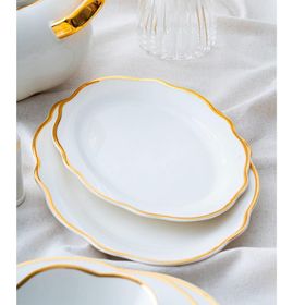 Aveline Gold 12 Kişilik 60 Parça Porselen Yemek Takımı
