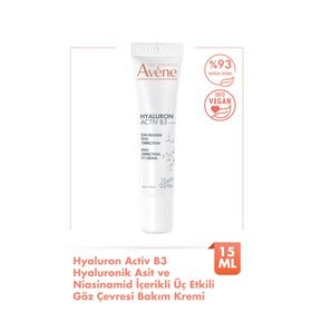 Avene 15 ml Hyaluronik Asit ve Niasinamid İçerikli Üç Etkili Göz Çevresi Bakım Kremi