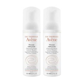 Avene 2x150 ml Mousse Nettoyante Hassas ve Normal Cilt için Temizleyici Yüz Temizleme Köpüğü