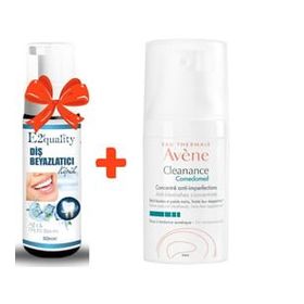 Avene 30 ml Cleanance Comedomed Konsantre Bakım Kremi+E2'quality Diş Beyazlatıcı Köpük