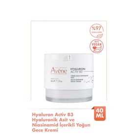 Avene 40 ml Hyaluronik Asit ve Niasinamid İçerikli Yoğun Gece Kremi