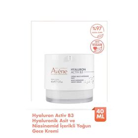 Avene 40 ml Hyaluronik Asit ve Niasinamid İçerikli Yoğun Gece Kremi
