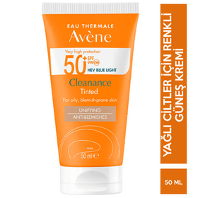 Avene Cleanance Tinted Spf50+ Yağlı Ciltler İçin Renkli 50 ml Güneş Kremi